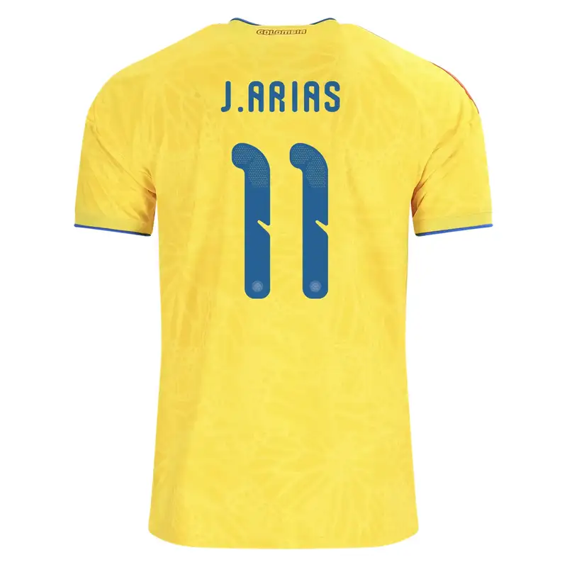 Colombia soccer jersey with name J. Arias and number 11.