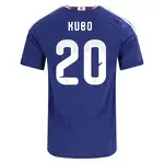 Japans soccer jersey with name KUBO and number 20.