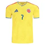 Yellow Colombia soccer jersey with number 7.