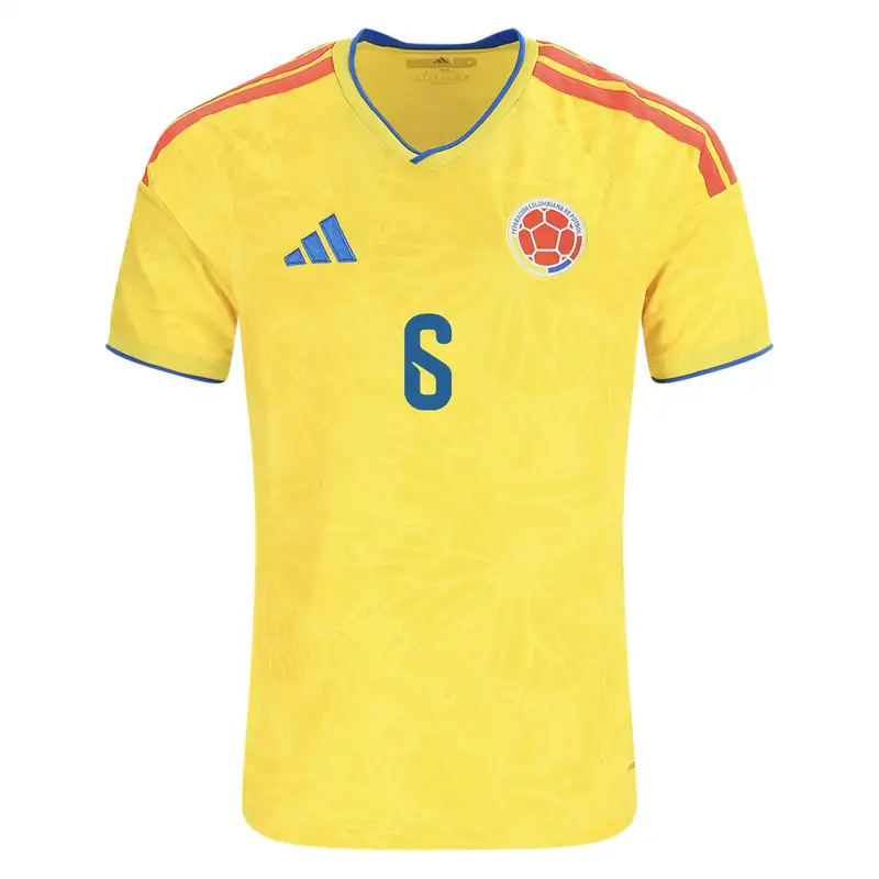 Yellow Colombia soccer jersey with number 6.