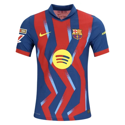 Barcelona 2024-2025 soccer jersey with Spotify logo.