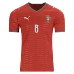 Portugal soccer jersey with number 8, Puma logo, and national crest.