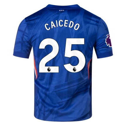 Blue soccer jersey with CAICEDO and number 25.