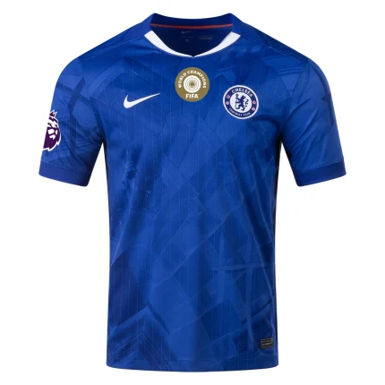 Chelsea Football Club blue jersey.