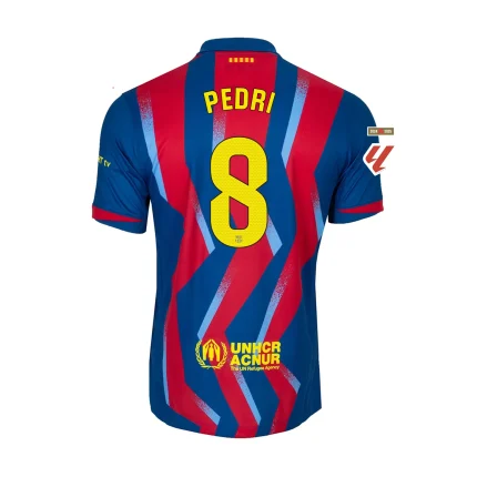 FC Barcelona jersey, back view, with PEDRI and number 8.