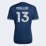 Thomas Muller Whitecaps Jersey 2026 with number 13 and last name MÜLLER on back.