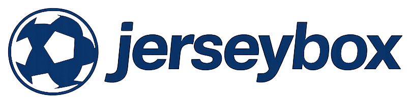 Jerseybox logo with soccer ball icon.