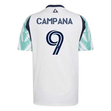 Campana jersey number 9.