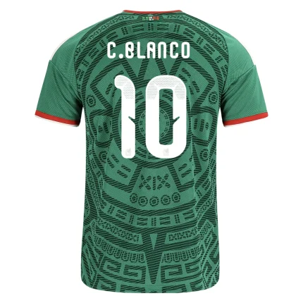 Mexico soccer jersey, C. Blanco, number 10.