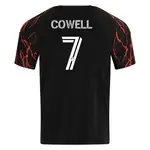 COWELL 7 soccer jersey.