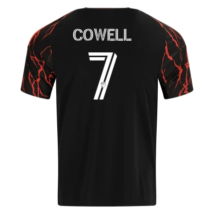 COWELL 7 soccer jersey.