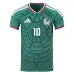 Mexico soccer jersey with number 10.