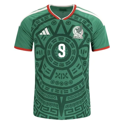Mexico soccer jersey with number 9.