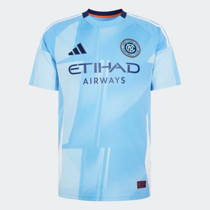 New York City Football Club jersey with Etihad Airways logo.