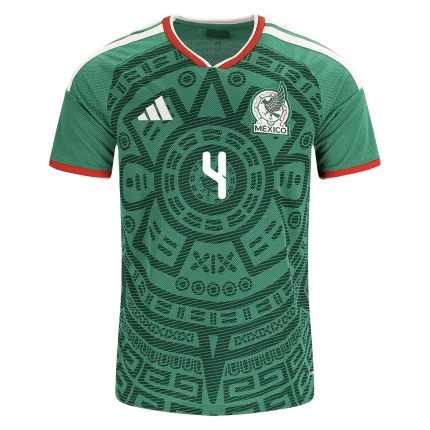 Mexico soccer jersey with number 4.