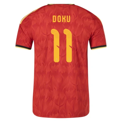Jérémy Doku Belgium 2026/27 Authentic Home back view