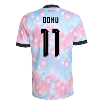 Jeremy Doku Belgium 2026/27 Away back view