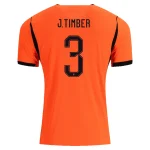 Jurrien Timber Netherlands 26/27 Authentic Home Jersey