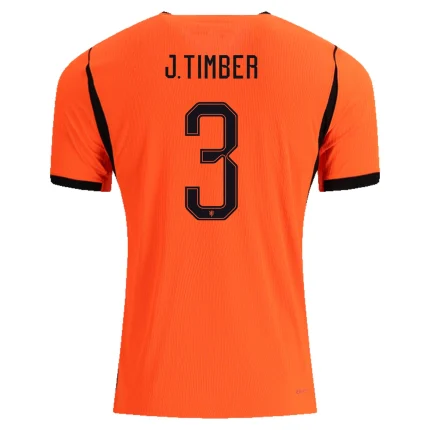 Jurrien Timber Netherlands 26/27 Authentic Home Jersey